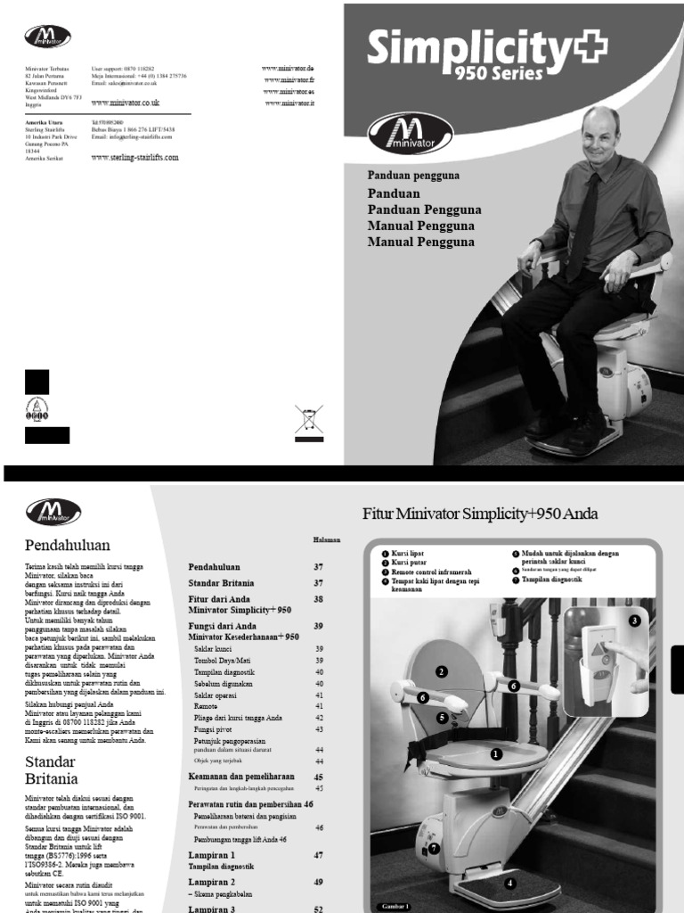 Panduan Penggunaan Minivator Simplicity+950 | PDF