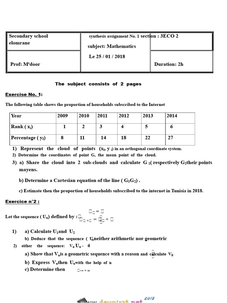 Mathematics Synthesis Assignment 3ECO | PDF | Mathematics | Equations