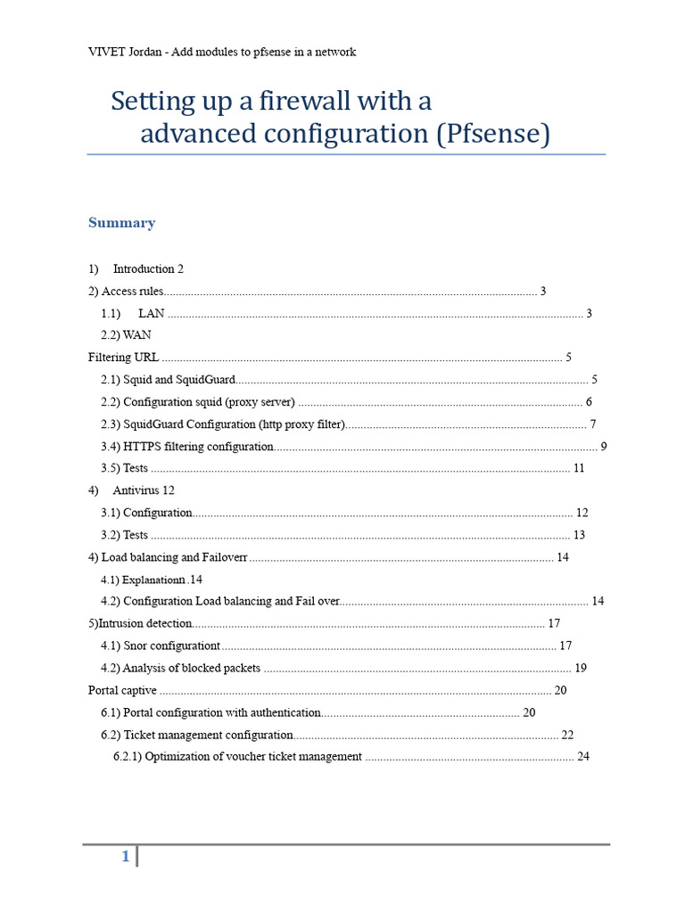 Pfsense Module Integration Guide | PDF | Proxy Server | Transport Layer ...