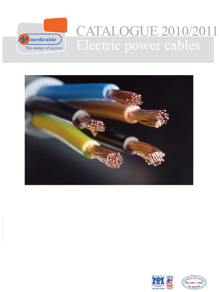 Medicable Electric Power Cables Catalog | PDF | Electrical Conductor ...