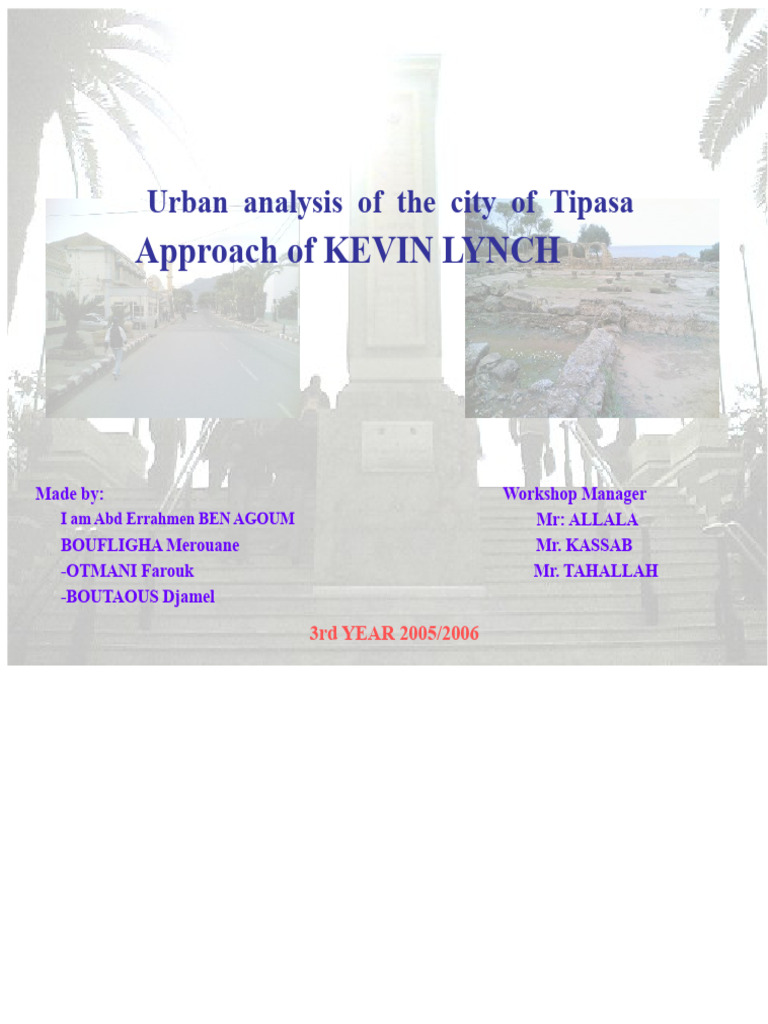 Urban Analysis of Tipasa Using Lynch's Method | PDF | Image