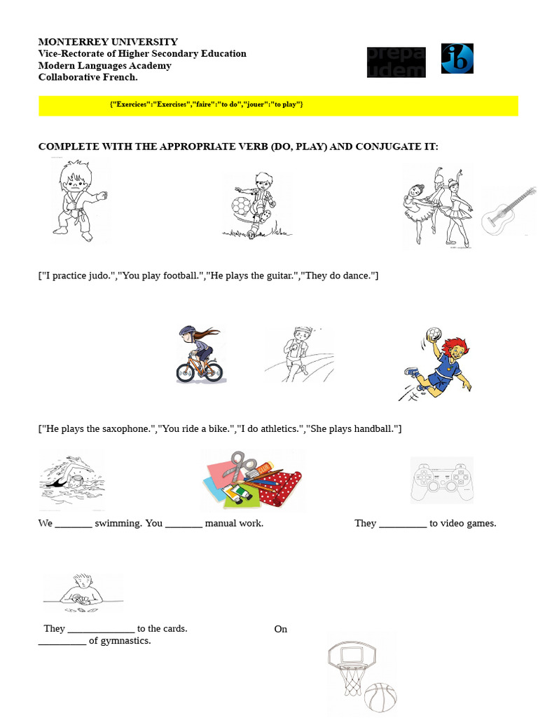 EXERCISES TO MAKE PLAY + PREP.docx | PDF
