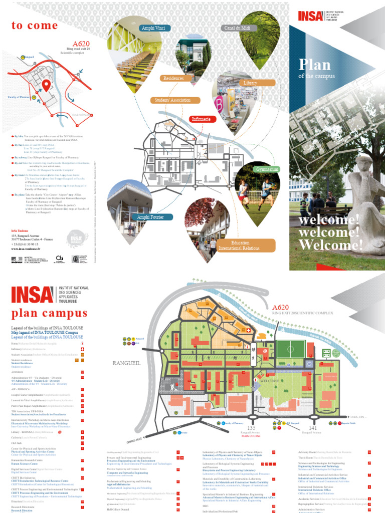 INSA Toulouse Campus Navigation Guide | PDF | Engineering | Science
