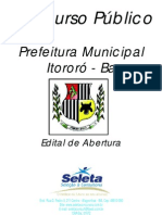 Concurso Público Prefeitura Itororó-BA