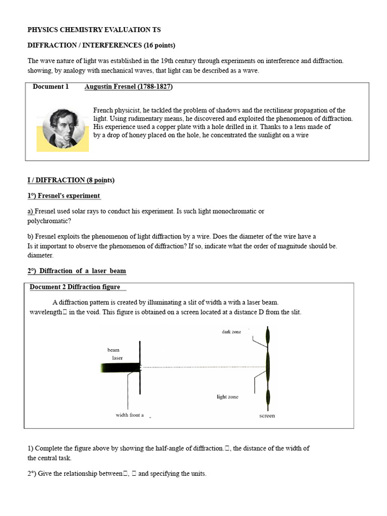 Light Diffraction and Interference Analysis | PDF | Diffraction | Light