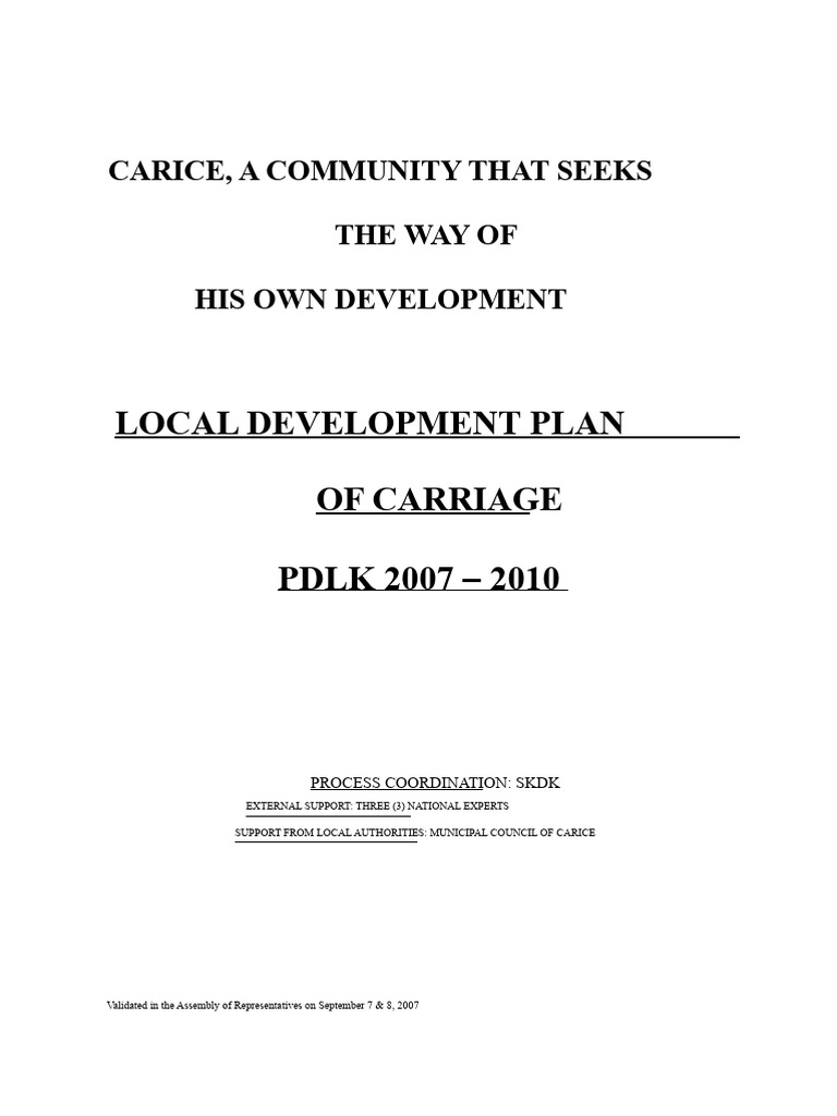 Local Development Plan of Carice | PDF | Agriculture
