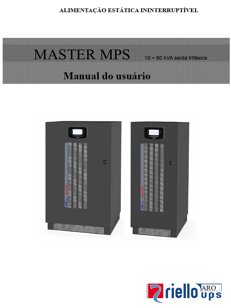 Manual de Uso do ASI MASTER MPS 10-80 kVA | PDF | Transformador | Calor