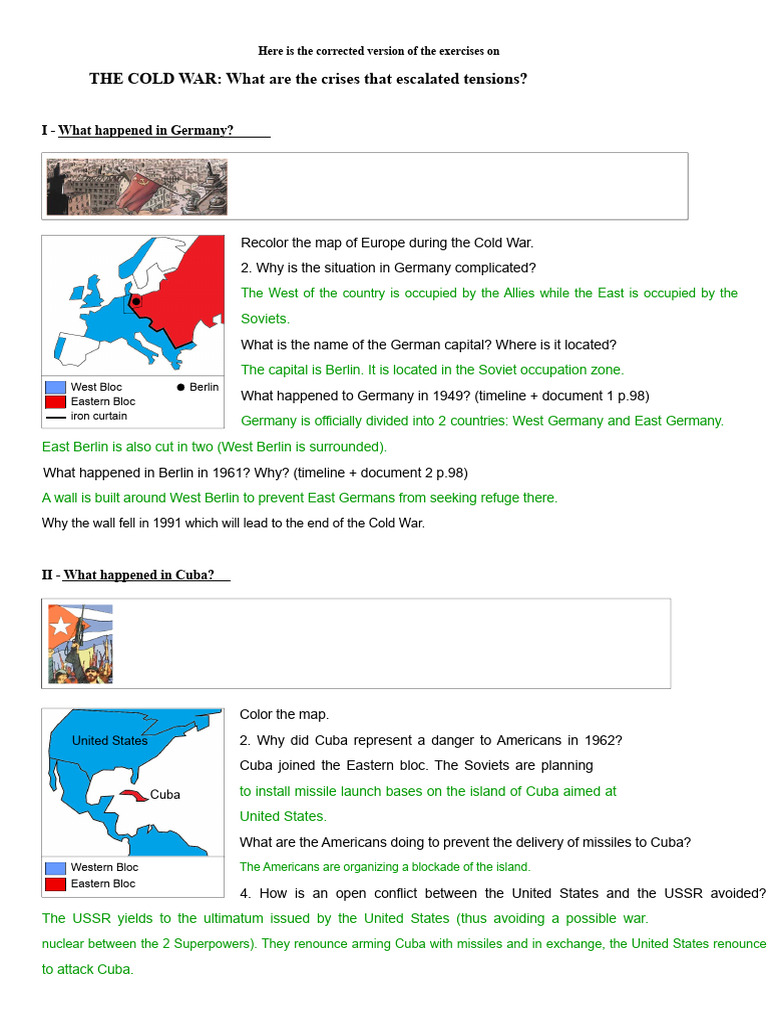 Cold War Crises: Germany and Cuba | PDF