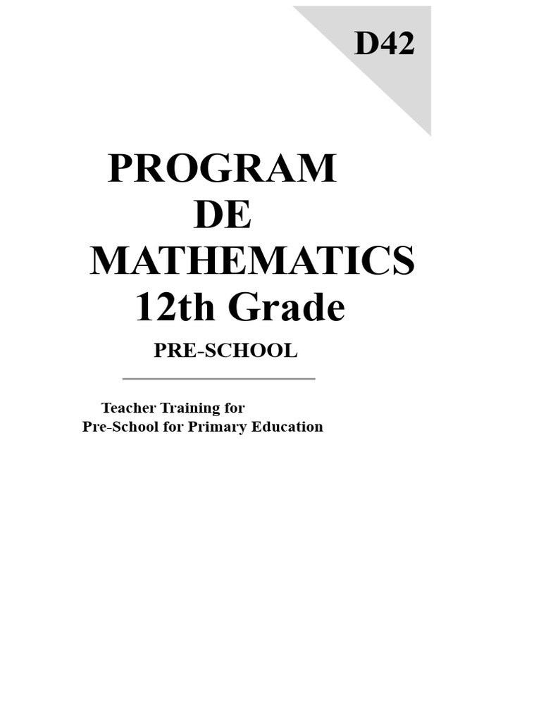 12th Grade Mathematics Teacher Training | PDF | Limit (Mathematics ...