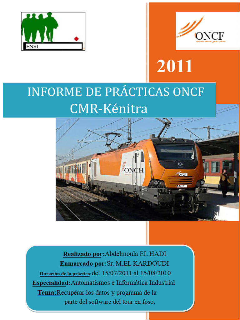 Informe de Prácticas Oncf PDF | PDF | Eje | Locomotoras