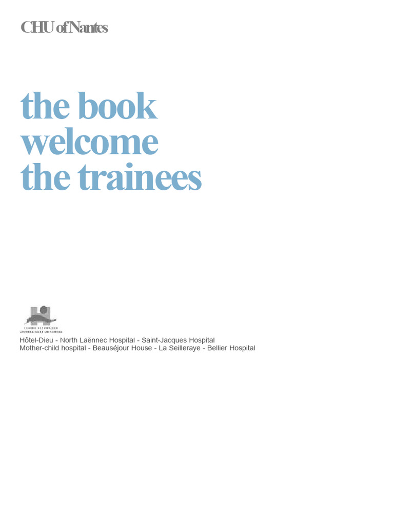 CHU Nantes Intern Welcome Guide | PDF | Informed Consent | Health Care