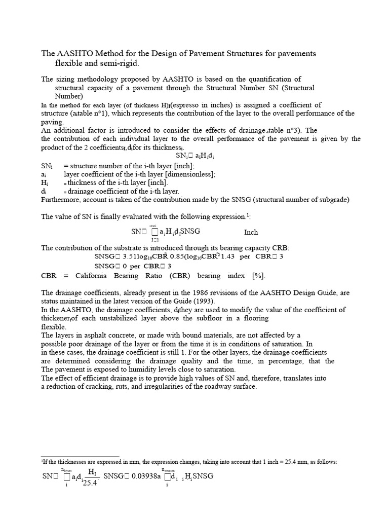 AASHTO Pavement Design Method Explained | PDF | Road Surface