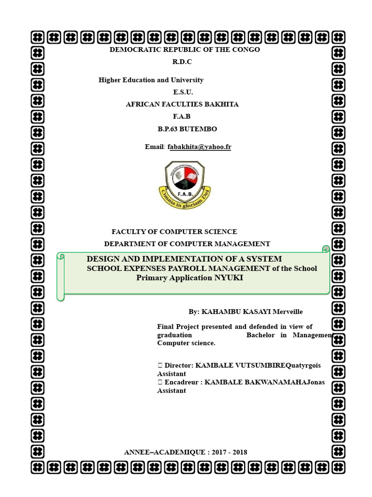 School Fees Management System Design | PDF | Databases | System