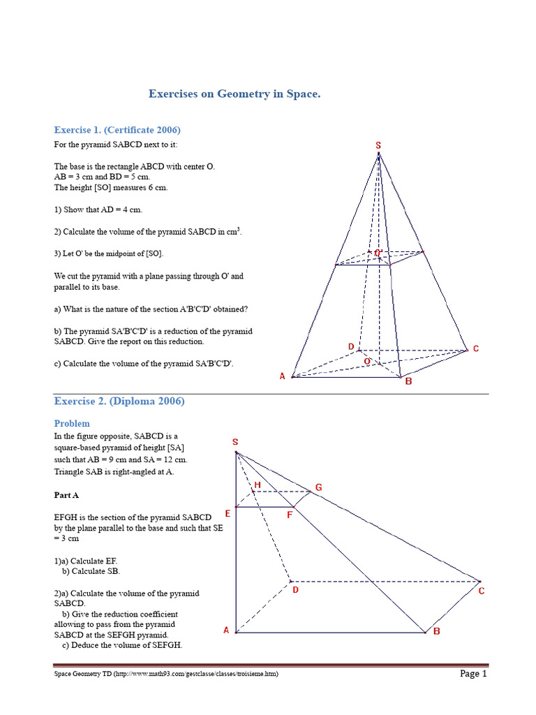 td-geometry_space.pdf | PDF | Rectangle | Area
