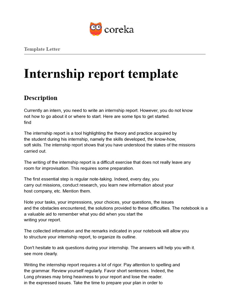 Internship Report Writing Guide | PDF | Internship | Job Hunting