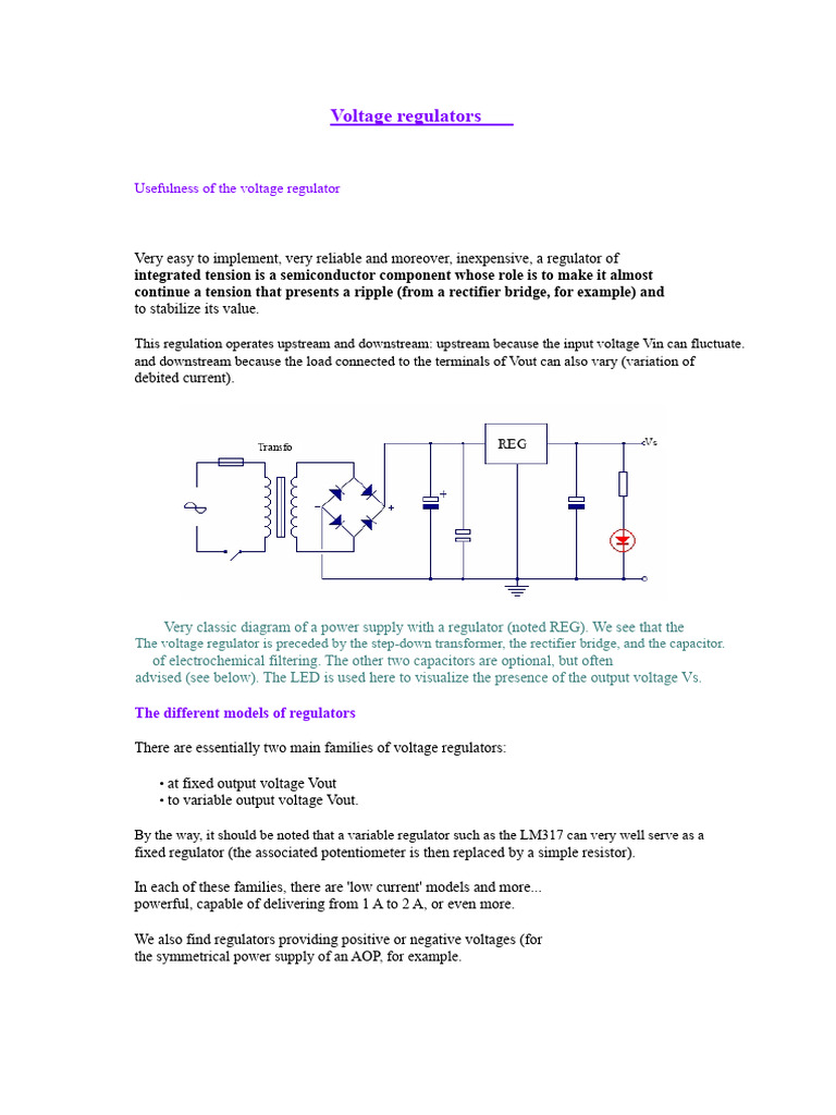 Understanding Voltage Regulators | PDF | Rectifier | Power Supply