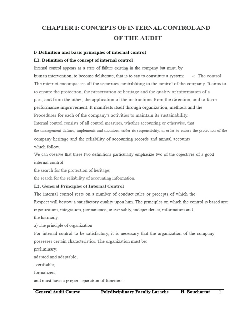 Chapters 1, 2, and 3 | PDF | Audit | Internal Control
