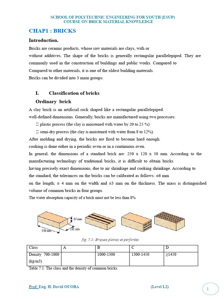 Brick Material Knowledge Course Overview | PDF | Brick | Concrete