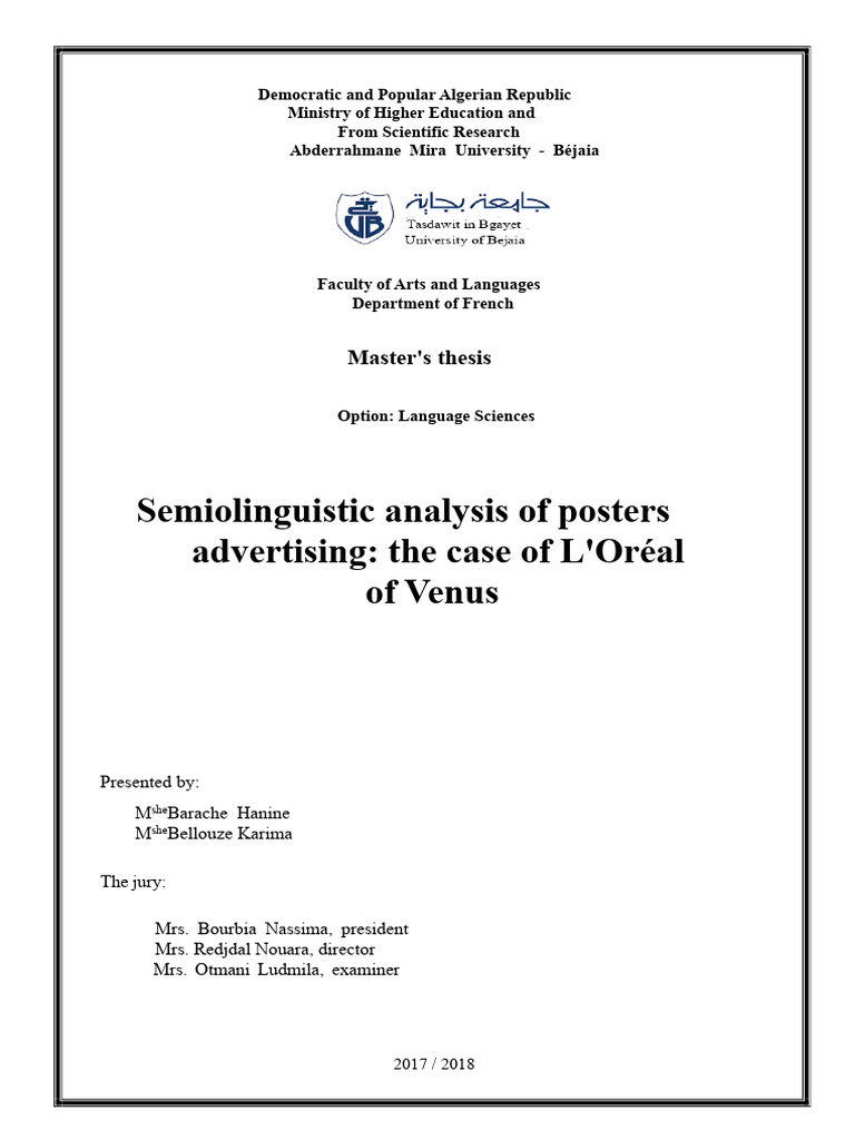 Semiolinguistic Analysis of Advertising Posters: The Case of L'Oréal ...