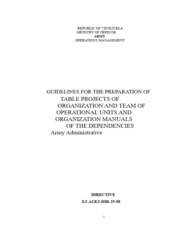 Army Operations Management Guidelines | PDF | Hierarchy | Military ...