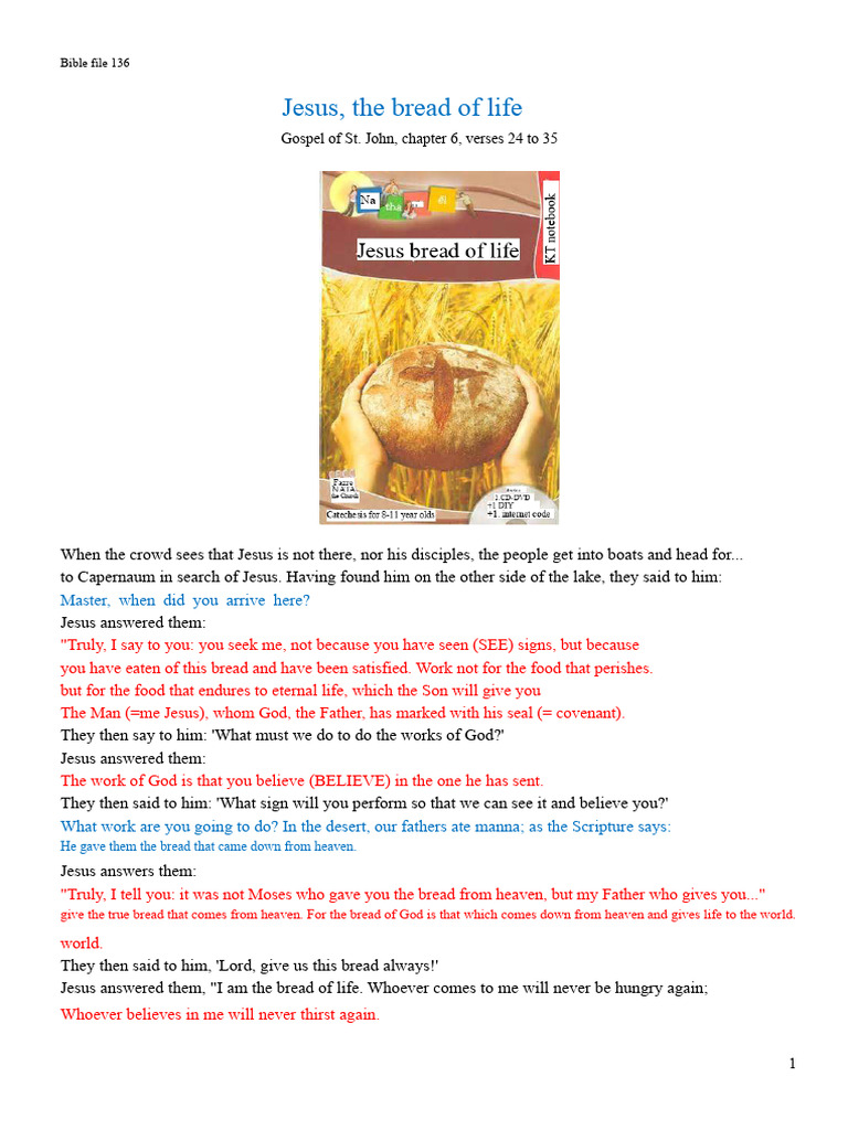 Jesus: The Bread of Life Explained | PDF | Jesus | God In Christianity