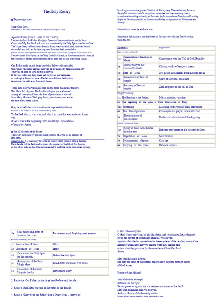 rosary.pdf | PDF | Rosary | Lord's Prayer