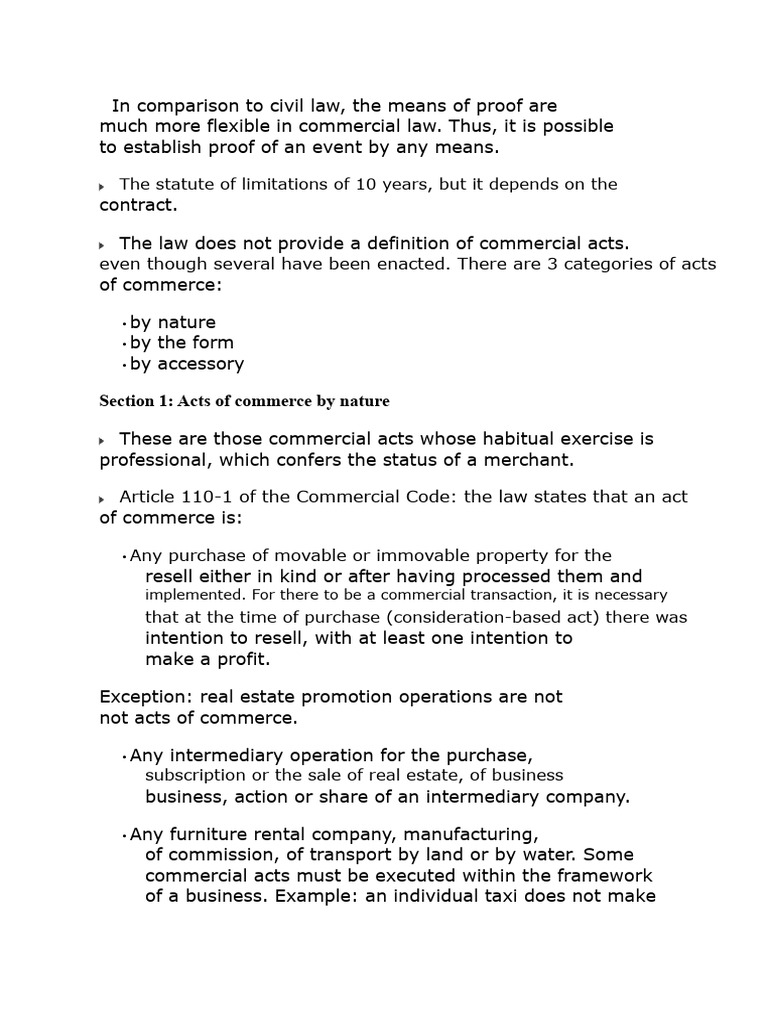Understanding Commercial Acts and Law | PDF | Negotiable Instrument | Banks