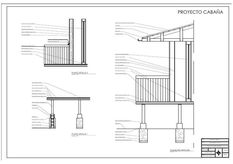 Proyecto Cabaña: Planos y Materiales | PDF | Ingeniería de Edificación ...