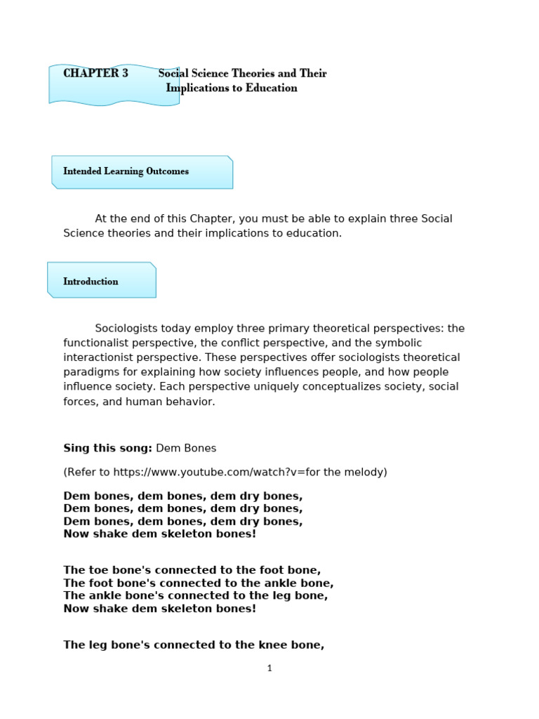 Social Science Theories in Education | PDF | Liberal Arts Education ...
