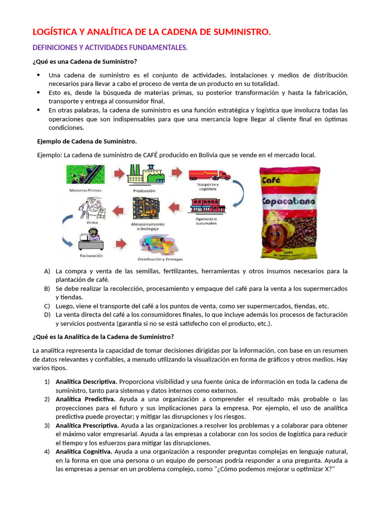 Logística y Analítica en Cadenas de Suministro | PDF | Logística ...