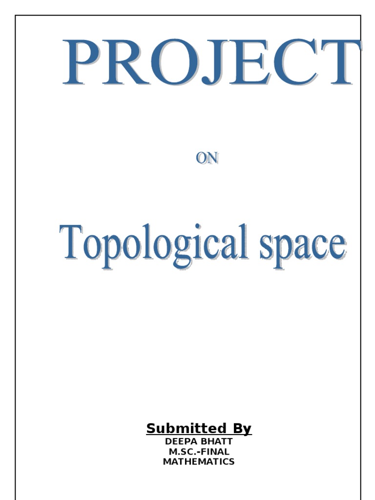 Topological Space PDF Vector Space Topology