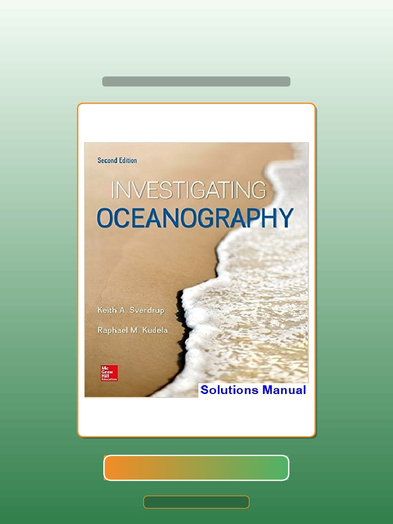 Test Bank for Investigating Oceanography 2nd Edition Sverdrup Exam Prep ...