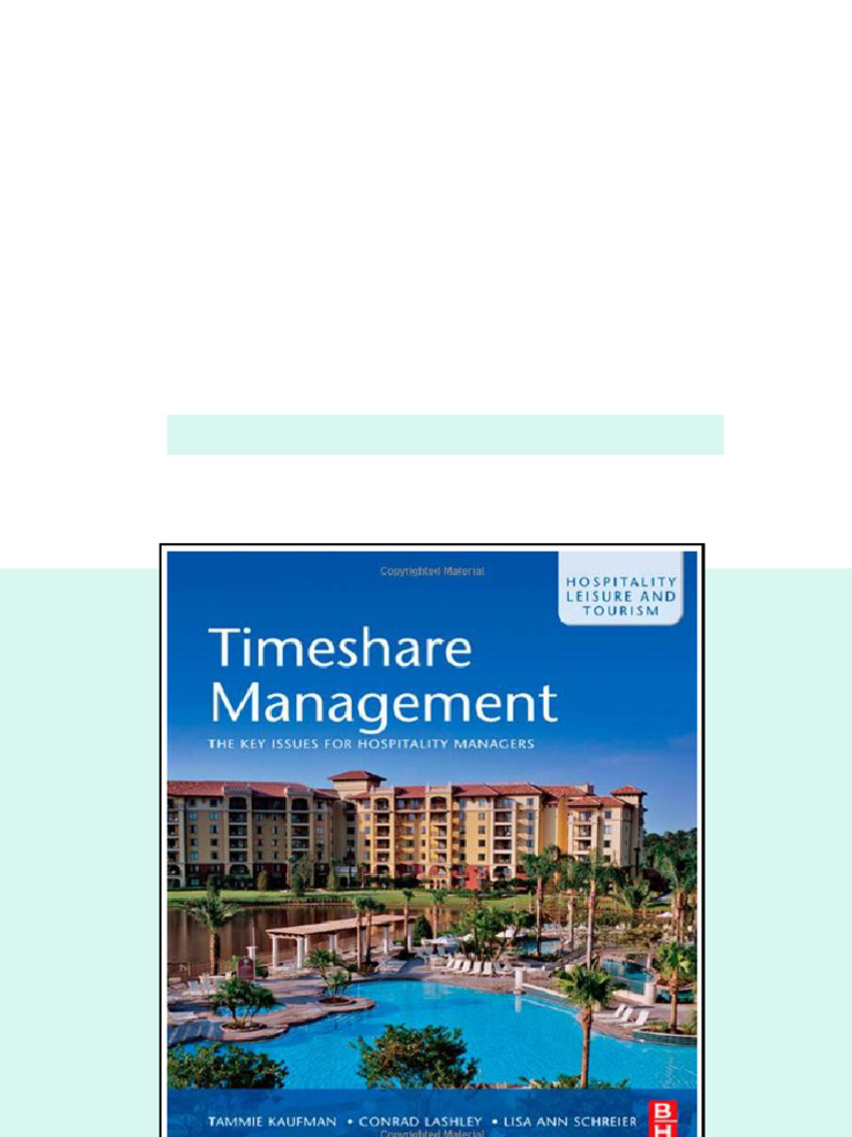 (Ebook) Timeshare Management: The key issues for hospitality managers ...