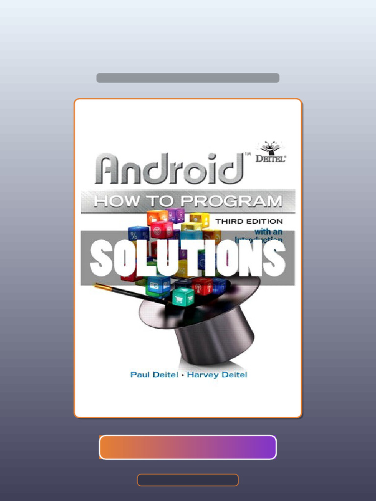 Test Bank of Android How To Program 3 Ed Deitel Ebook and TestBank ...