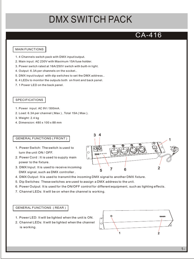 CA-416 Switch Pack Acme CA-416 Switch Pack Acme | PDF | Electrical ...