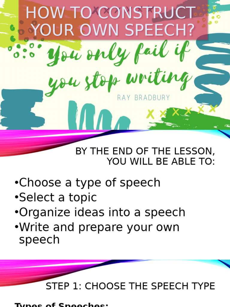 How to Write Your Own Speech | PDF | Philippines | Human Communication