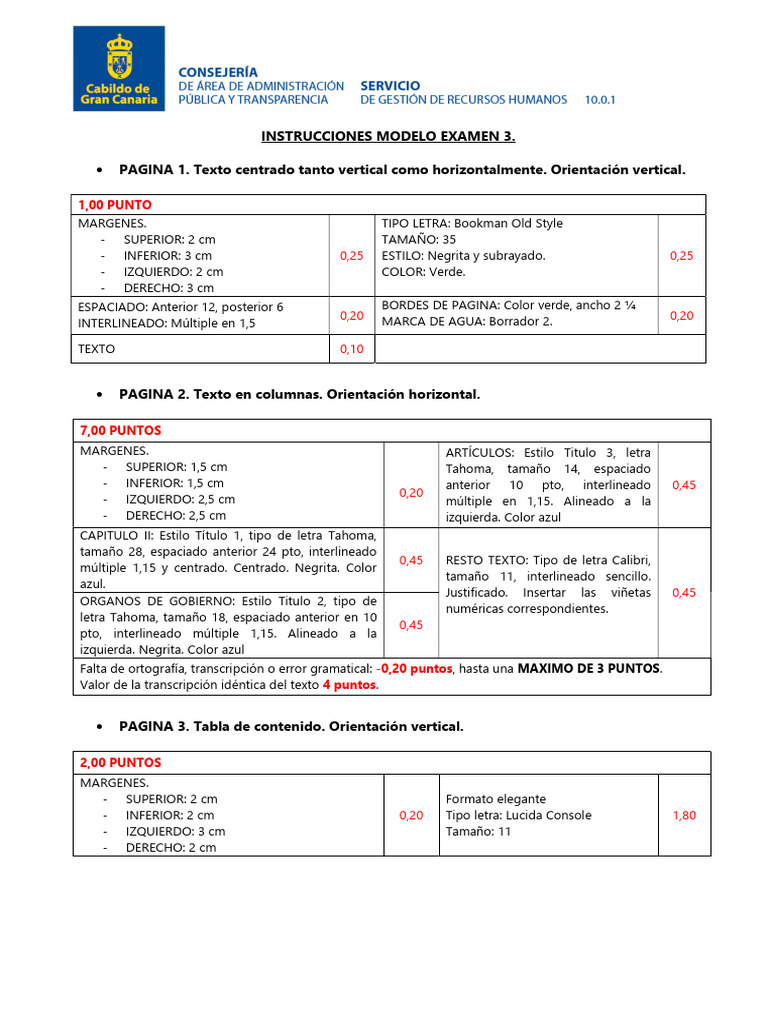 Instrucciones para Examen Oposición 2023 | PDF | Gobierno local | Gobierno