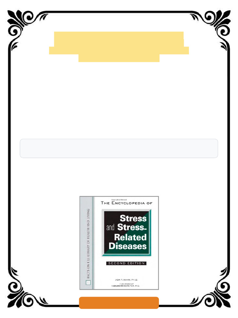 The Encyclopedia of Stress and Stress Related Diseases 2nd Edition ...