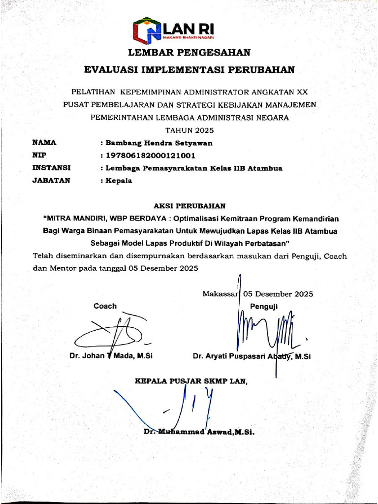 Lembar Pengesahan | PDF