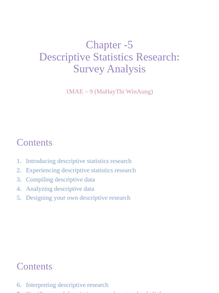 Descriptive Statistics Research | PDF | Statistics | Likert Scale