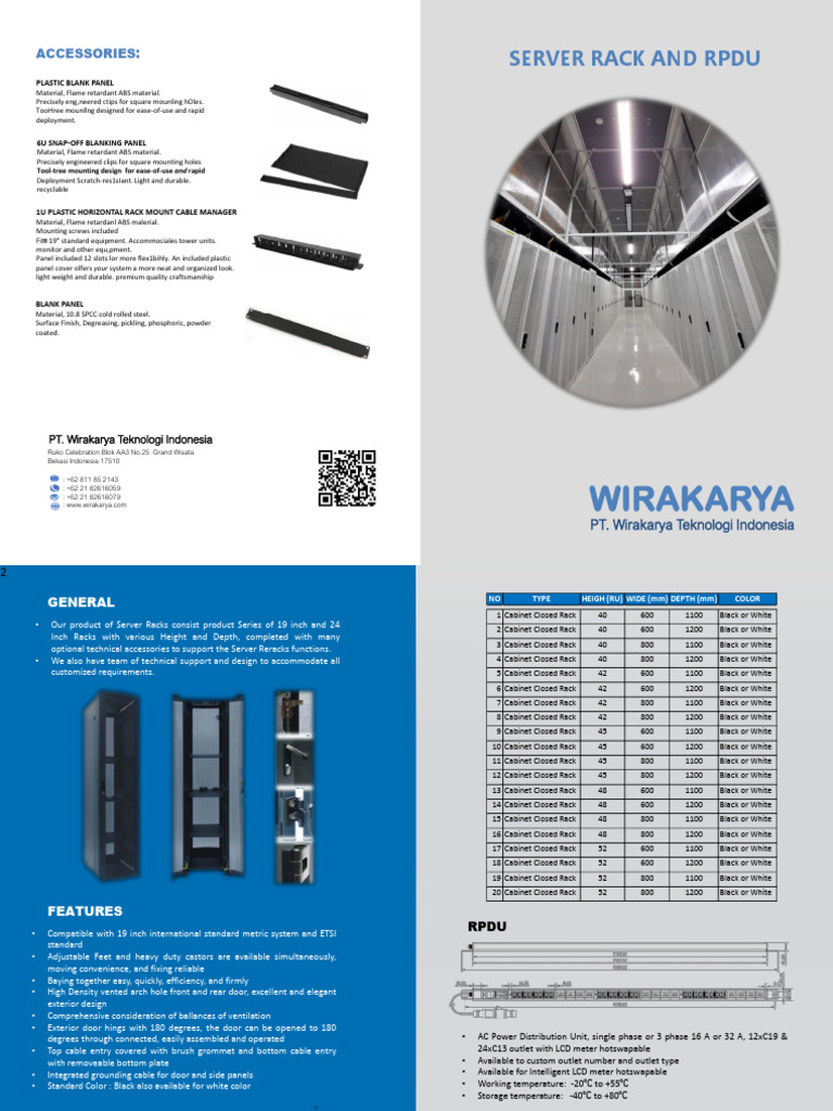 Server Racks and Accessories Overview | PDF | Equipment