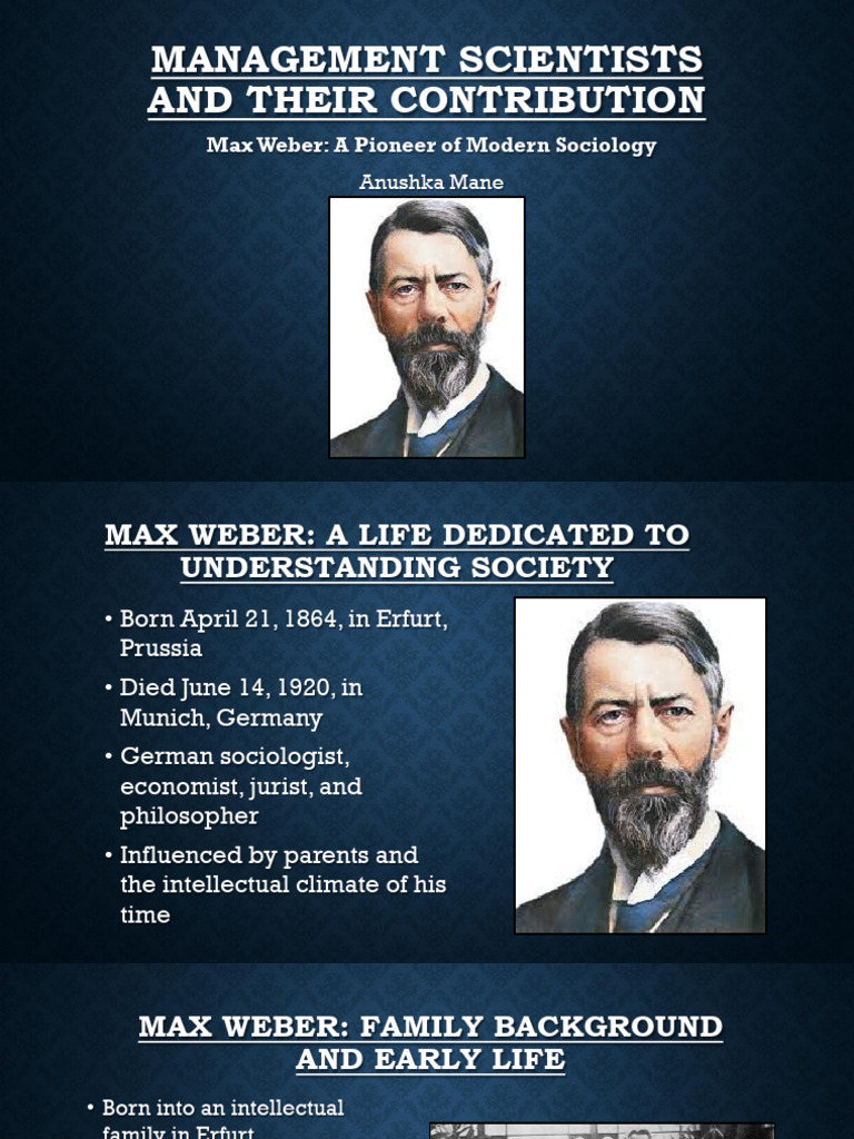 Max Weber's Influence on Sociology and Management | PDF | Max Weber ...