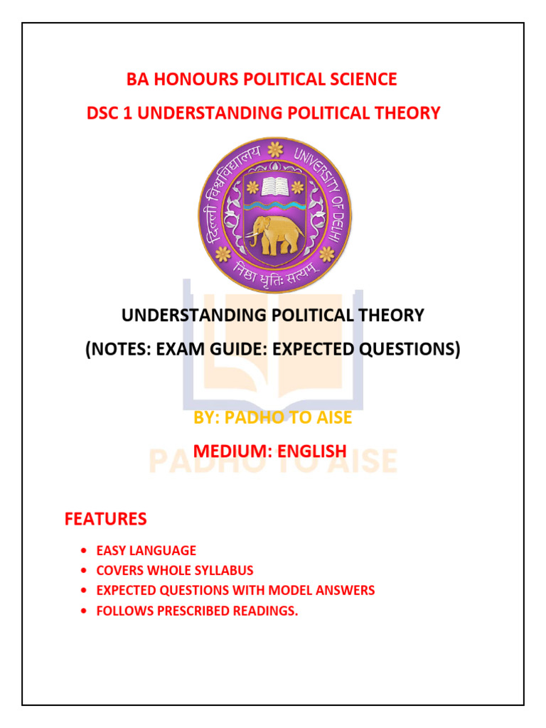 Understanding Political Theory Notes. Quick and Easy. | PDF ...
