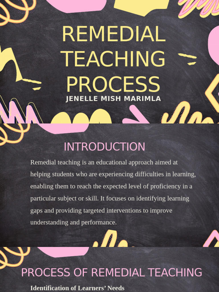 Remedial Teaching Process Explained | PDF | Learning | Educational ...
