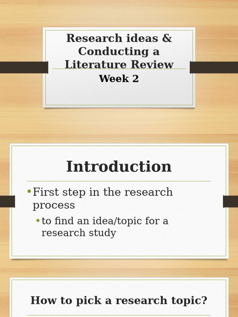 Research Topic Selection & Literature Review | PDF | Behavioural ...