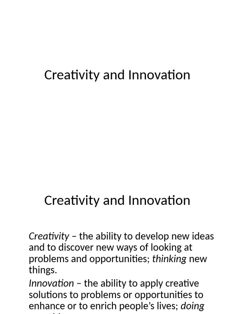 Creativity and Innovation | PDF | Creativity | Washing Machine