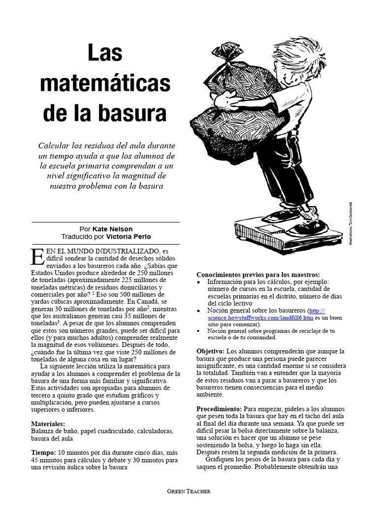 Las Matem#u00e1ticas de La Basura | PDF | Residuos | Vertedero