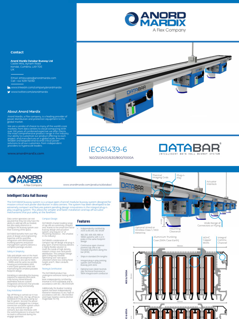 Anord Mardix DATABAR Busway Solutions | PDF | Electricity | Electrical ...