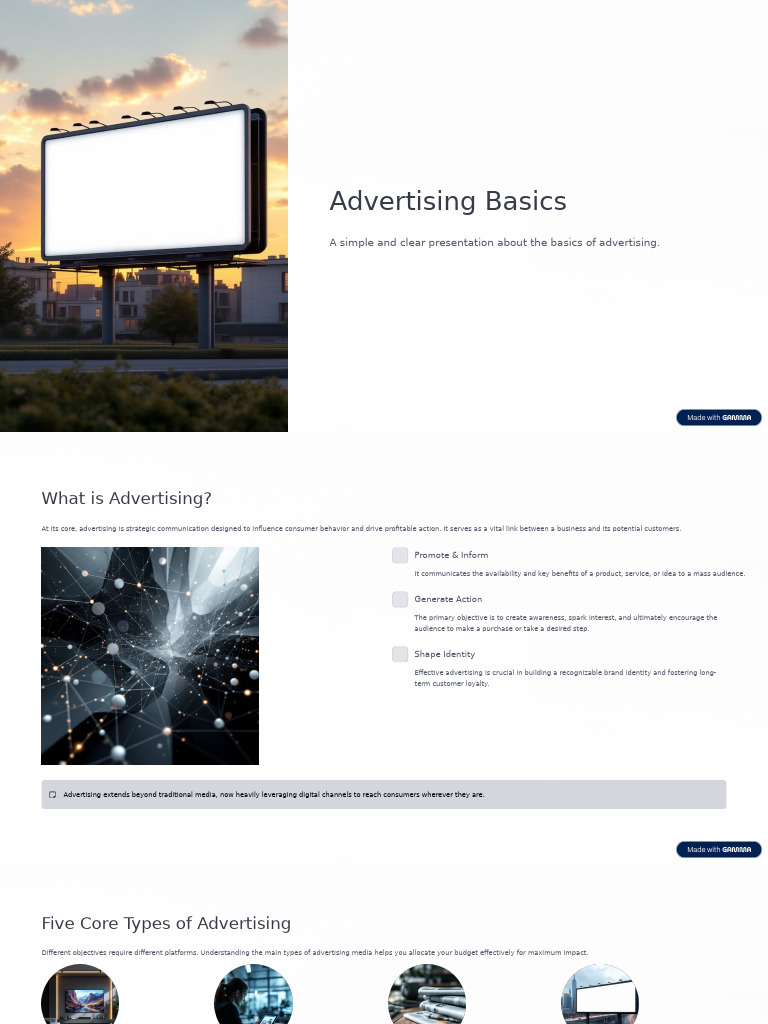 Advertising Basics | PDF | Advertising | Marketing