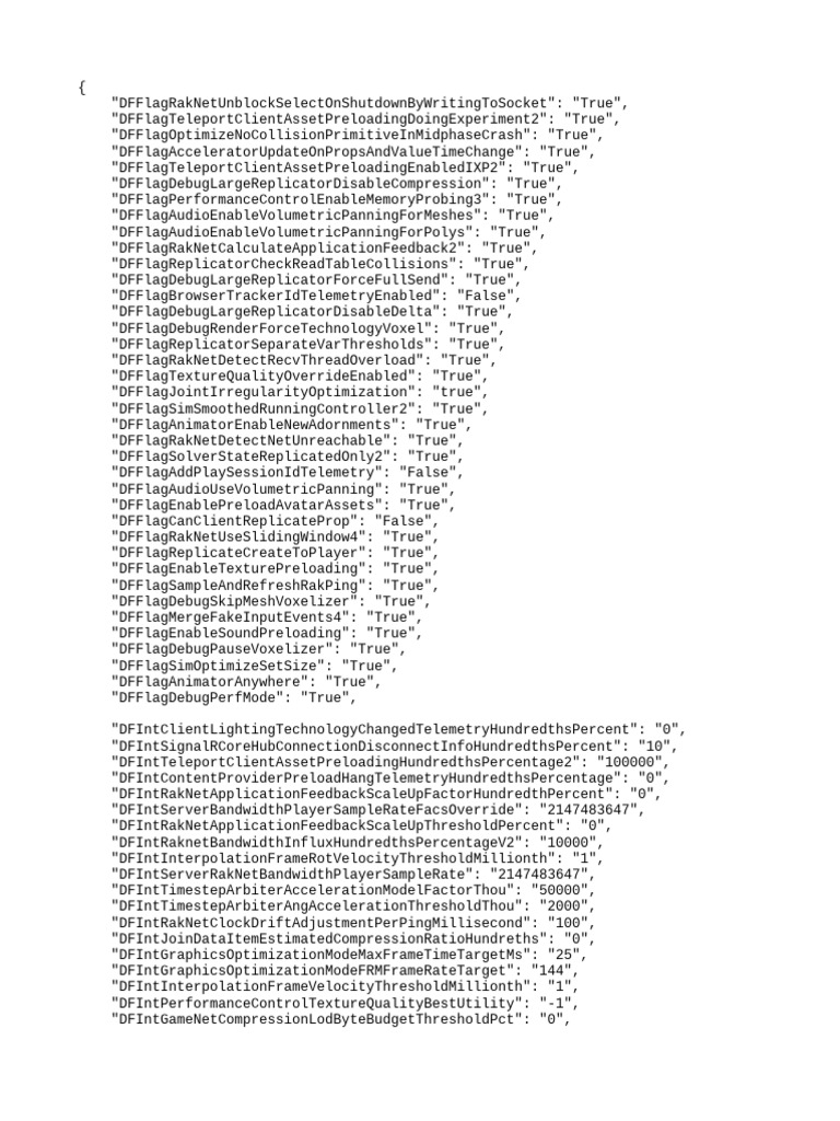 Roblox Performance Optimization Flags | PDF | Statistical Inference ...